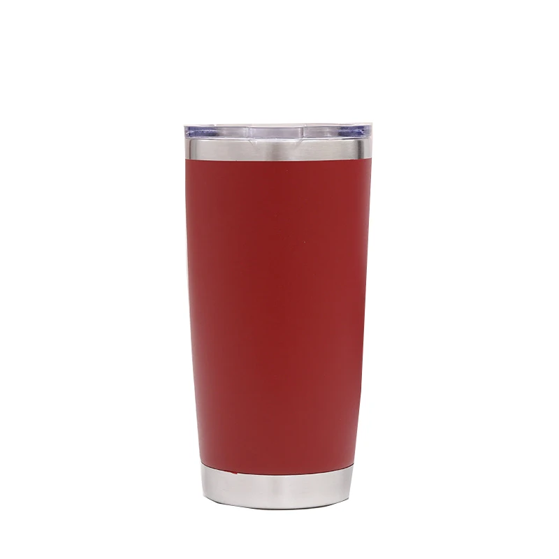 20oz red Лазерная гравировка, Кастомизация 20 унций 30 унций, нержавеющая сталь, пивной стакан, стакан, дорожная пивная кружка, термос, кофейные кружки - Цвет: 20oz red