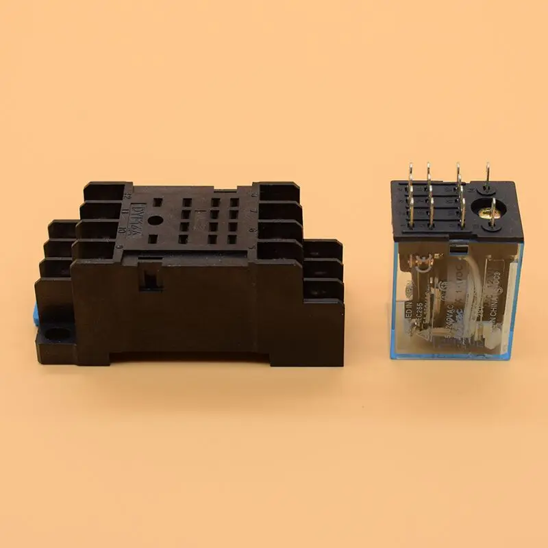 MY4P HH52P MY4NJ relay 12VDC 24VDC 110VAC 220VAC coil high quality general purpose DPDT micro mini with socket base holder | Обустройство