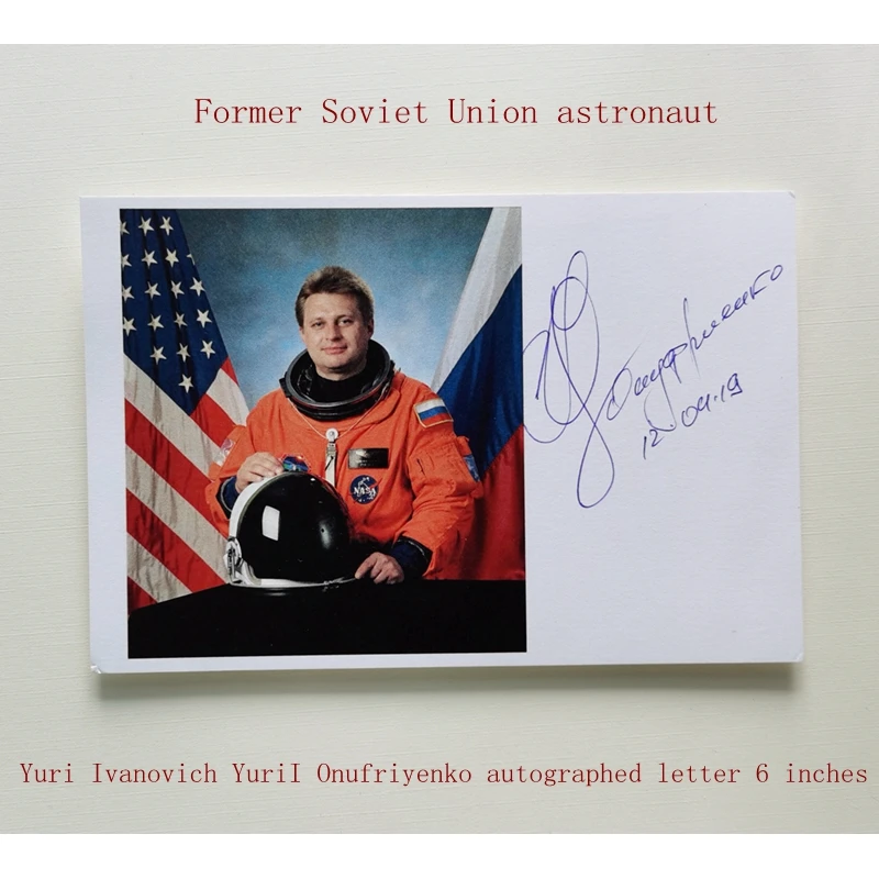 Yuri Ivanovich YuriI Onufriyenko autographed letter 6 inches