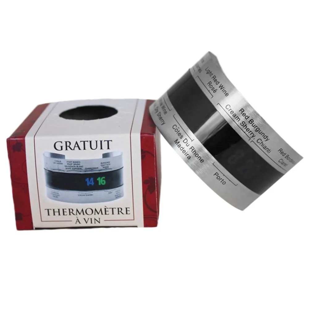 Нержавеющая сталь ЖК экран Электрический красное вино цифровой термометр