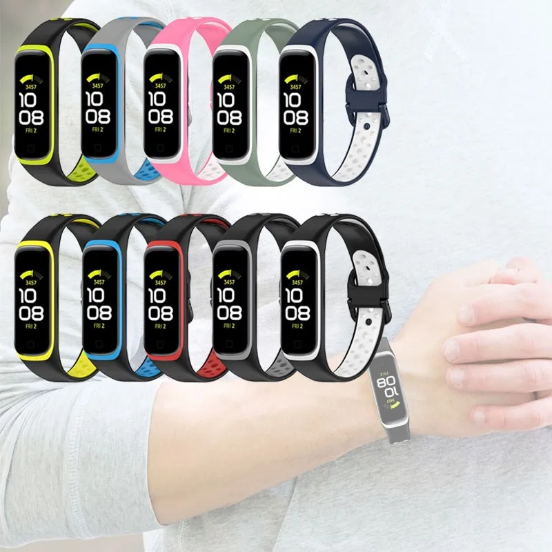 

Sport Watch Silicone Strap for Samsung Galaxy Fit2 SM-R220 Waterproof Sweat-proof Smart Watch Strap Accessories