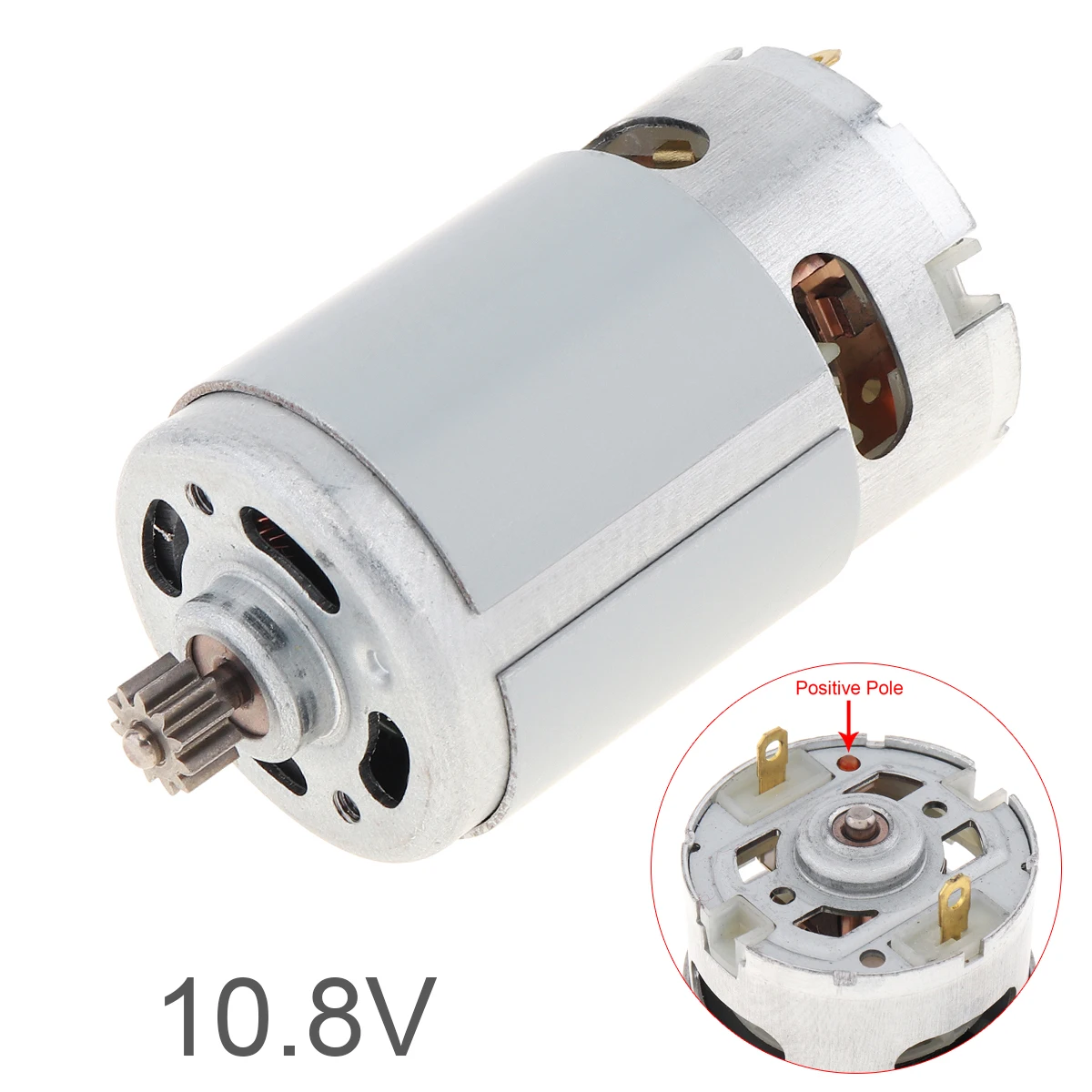 

RS550 10.8V 19500 RPM DC Motor with Two-speed 11 Teeth and High Torque Gear Box for Cordless Charge Drill Screwdrivers