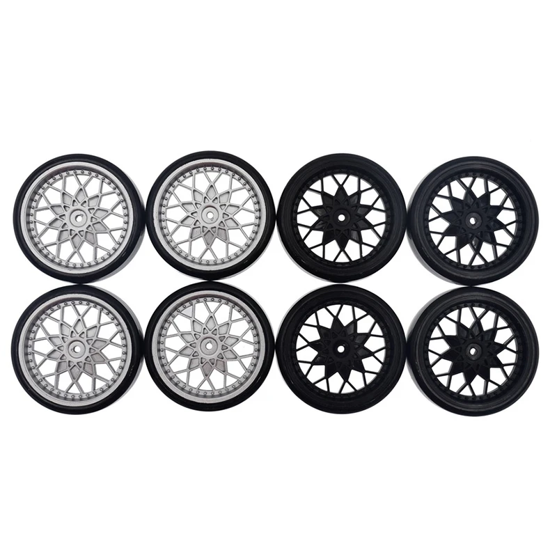 

4Pcs Nylon Wheel Rim Tire Tyre for RC Climbing Crawler Car WPL D12 Truck Model Spare Parts Accessories