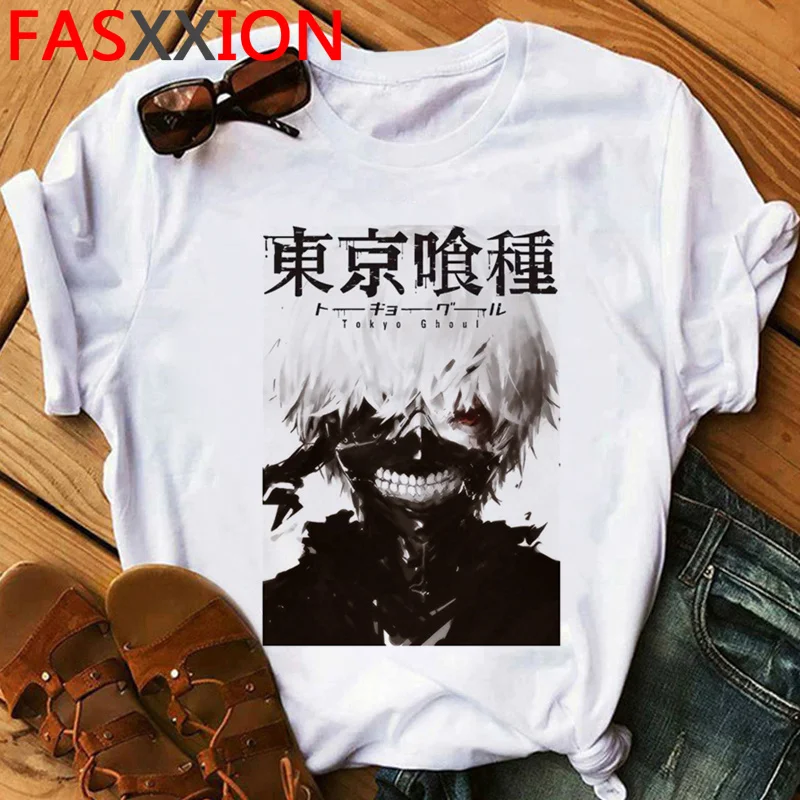 

Y2k Токийский Гуль канеки Женская белая футболка футболки с графическим рисунком Женская футболка tumblr