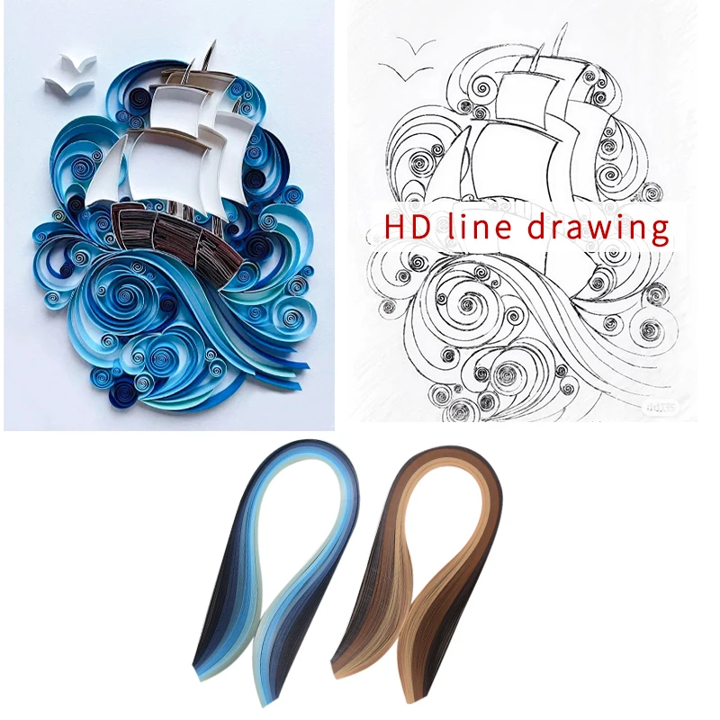 DIY de papel quilling a vela papel de arte casa decoraci&oacute;n de papel para filigrana de Artes y Oficios de origami conjunto de herramientas para filigrana de papel-5