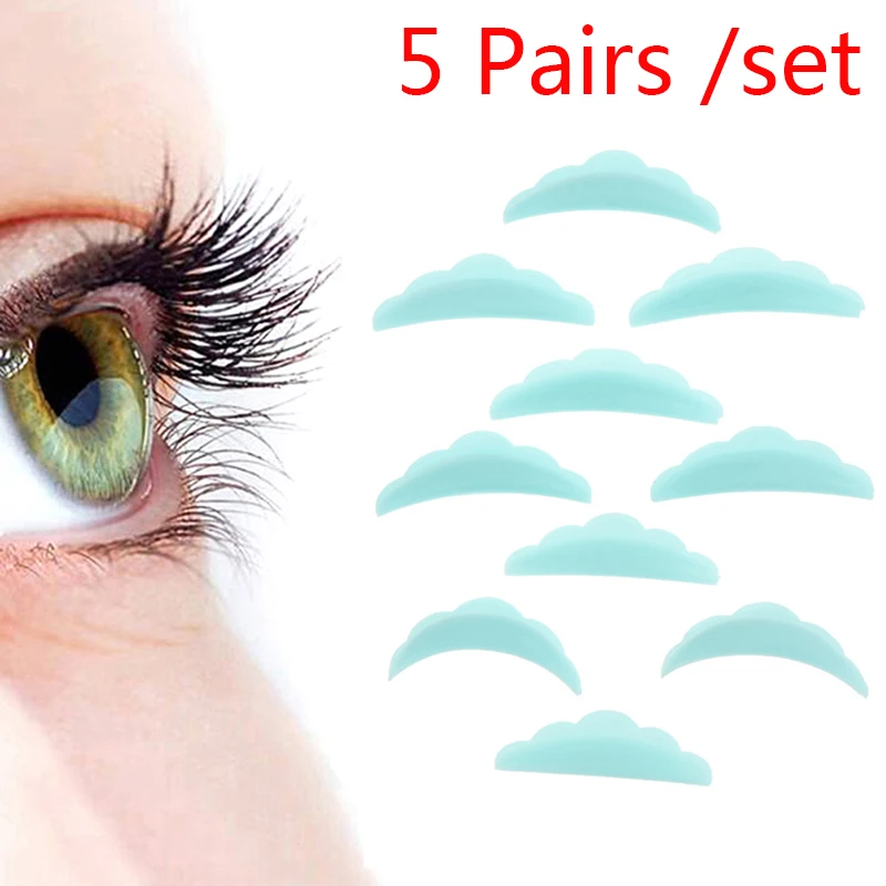 

5 Pairs Silicone Eyelash Perming Pad Lashes Rods Shield Lifting 3D Eyelash Tools