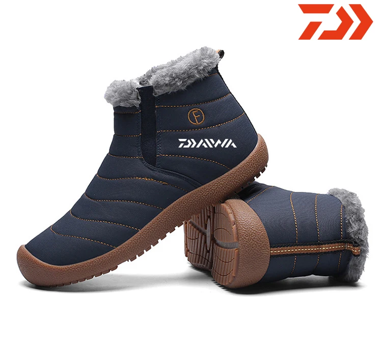 

Dawa Snow Boots Men's New 2020 Autumn and Winter Plus Cotton Outdoor Shoes Men's Warm Casual Shoes Fishing Wear-resistant Shoes