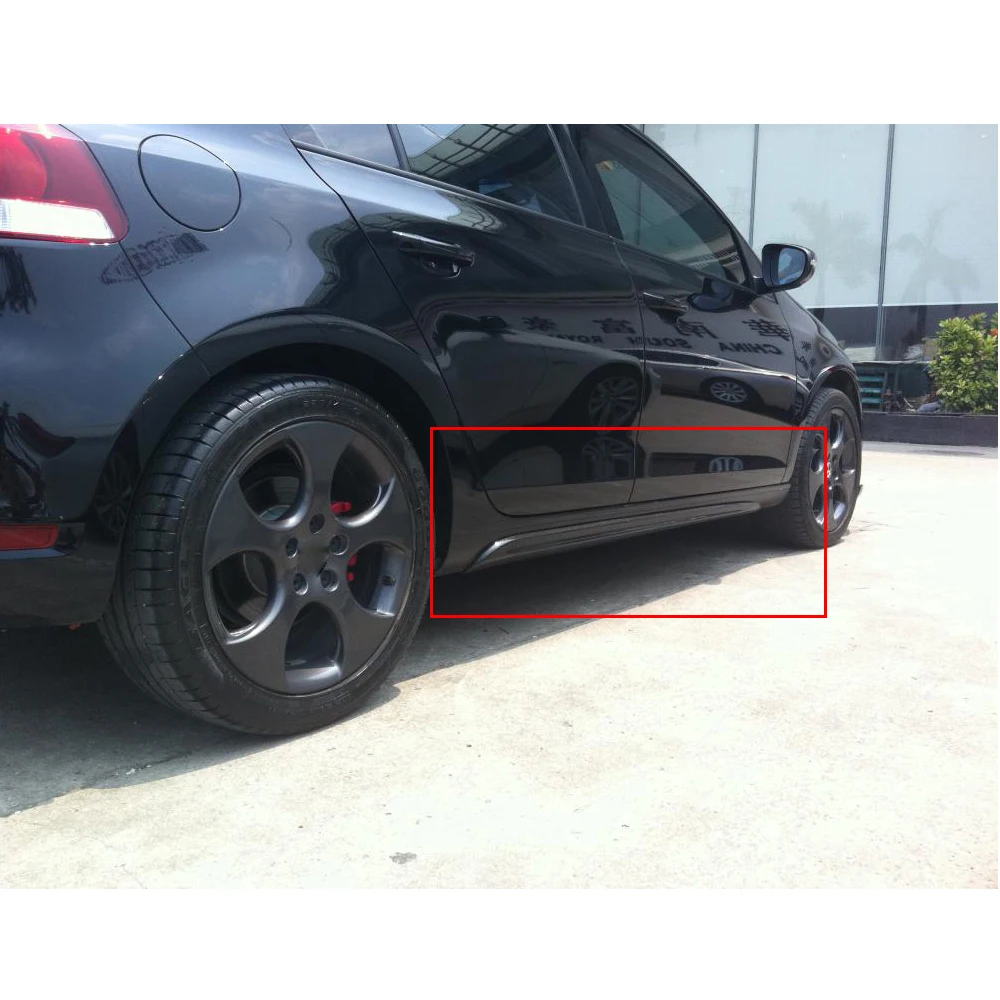 PP/углеродное волокно автомобиля боковые юбки расширение губы для Volkswagen VW Golf 6 MK6 VI стандарт и GTI бампер 2010 2011 2012 2013