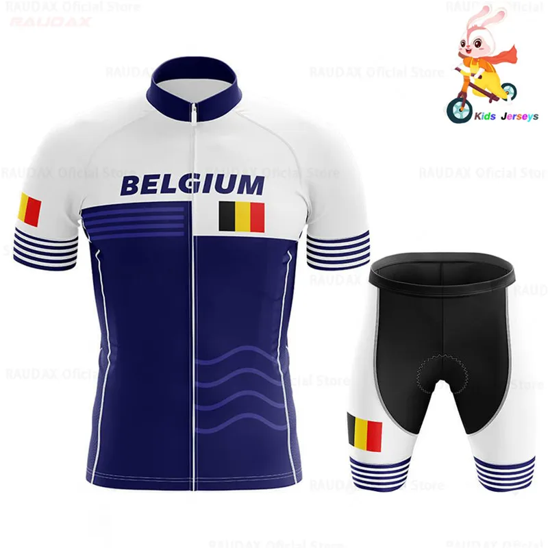 Новинка 2021 Детская летняя одежда из Джерси для велоспорта в Бельгии велосипедная