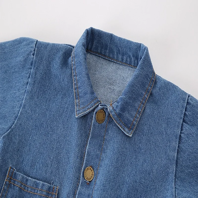 

Kids Denim Jackets for Girls Baby Flower Coats Spring Autumn Fashion Child Kids Outwear Ripped Jeans Jackets