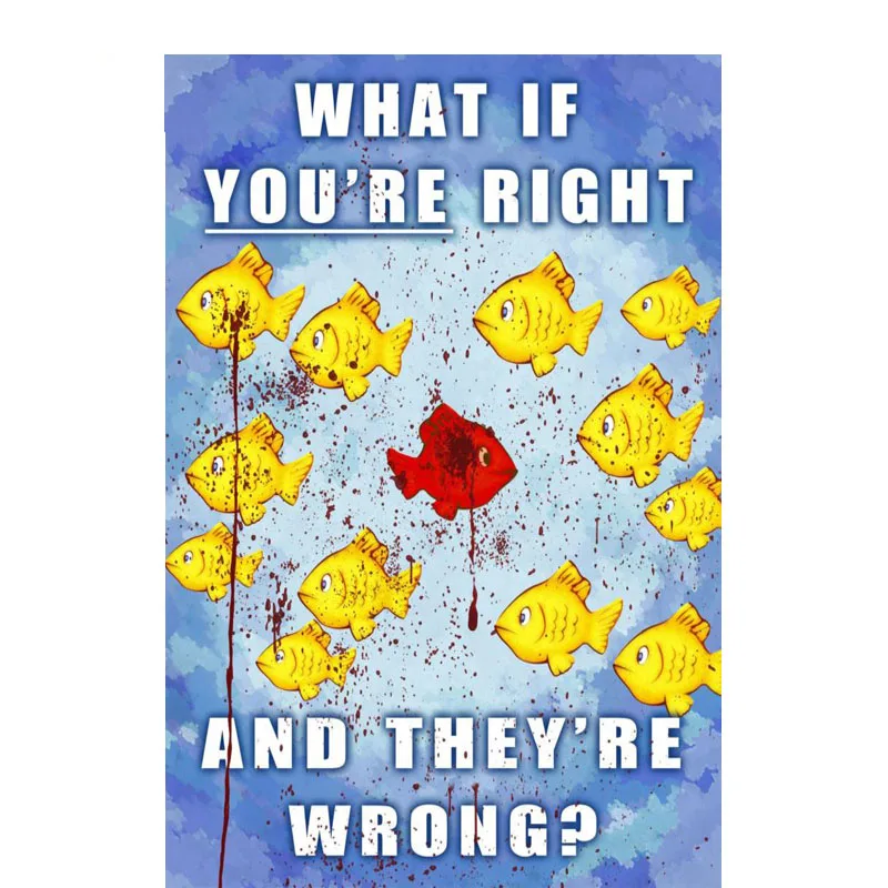 Популярный холщовый постер 27x40 см что если вы права и они не так декоративный