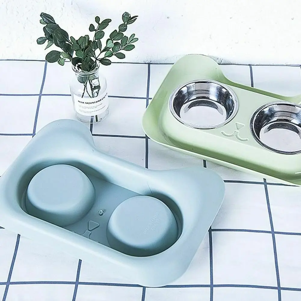 Миска для кормления собак и кошек питьевая чаша из двойной нержавеющей стали