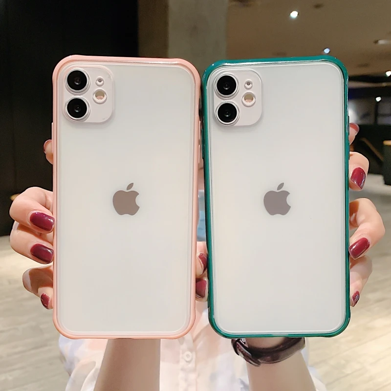 

For iPhone 12 Mini Fine Hole Acrylic Series Anti-Fall Protection Mobile Phone Shell iPhone 12Pro Phone Case