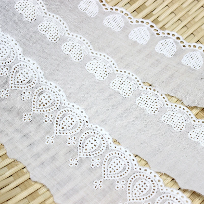 

Heart Peach Shape New Exquisite Embroidered Lace Fabric Trim Wearable Rod Curtain Home Soft Decoration Lace Accessories VQX21530