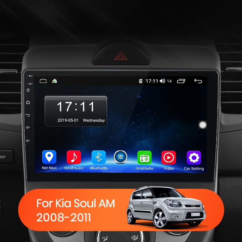 AWESAFE 2дин магнитола для Kia Soul AM 2008 2009 2010 2011 8-ЯДЕР 8 + 256ГБ Штатная 2 din android DSP RDS FM DAB+
