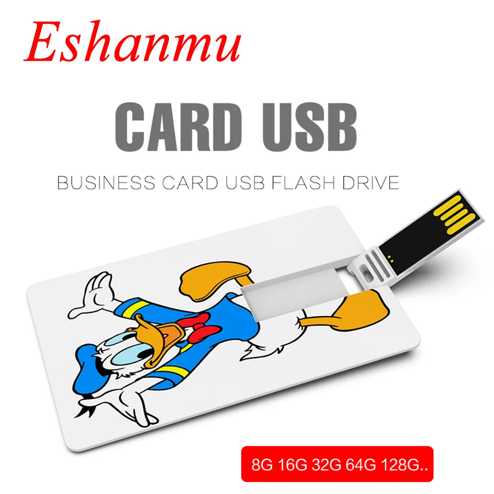 2020 горячая Распродажа кредитная карта USB флеш-накопитель известная утки usb памяти