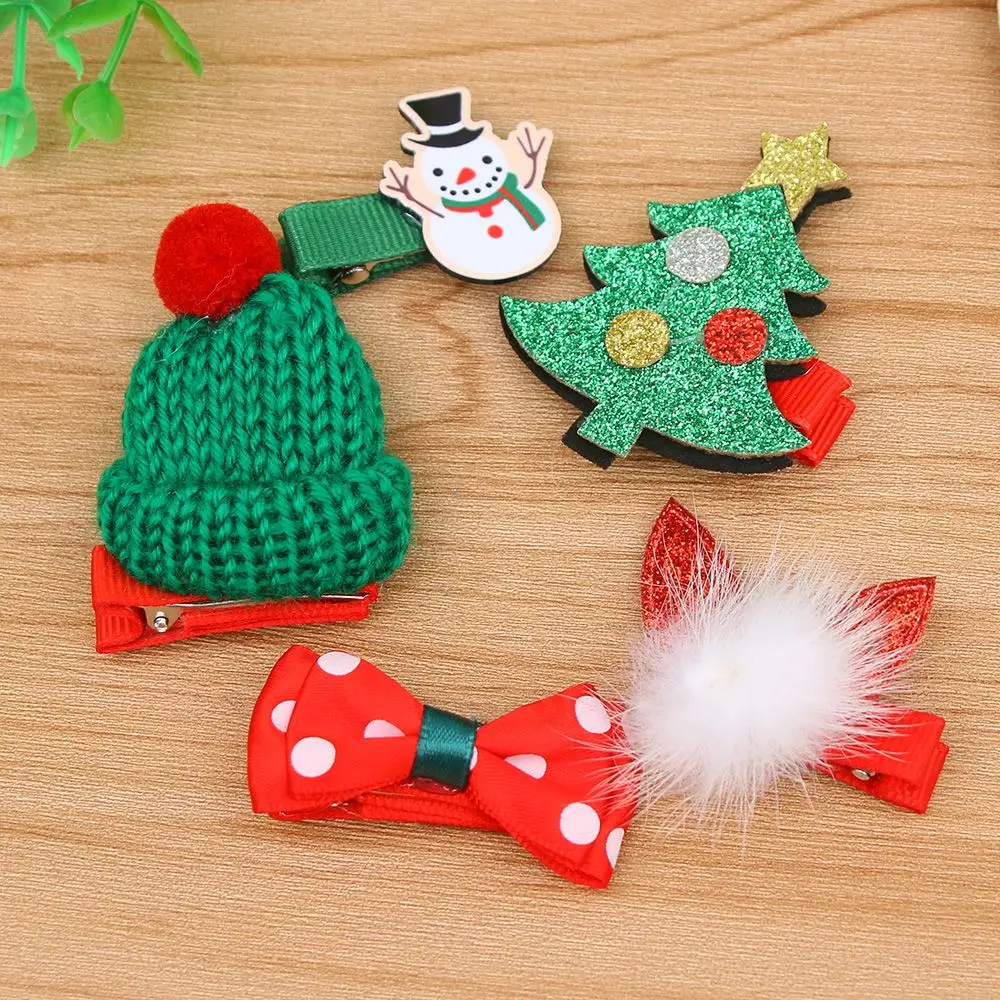 

5pcs / Set New Girls Cute Cartoon Christmas Hair Clips Kids Lovely Children Hairpins Hair Pins Fashion Hair Accessories