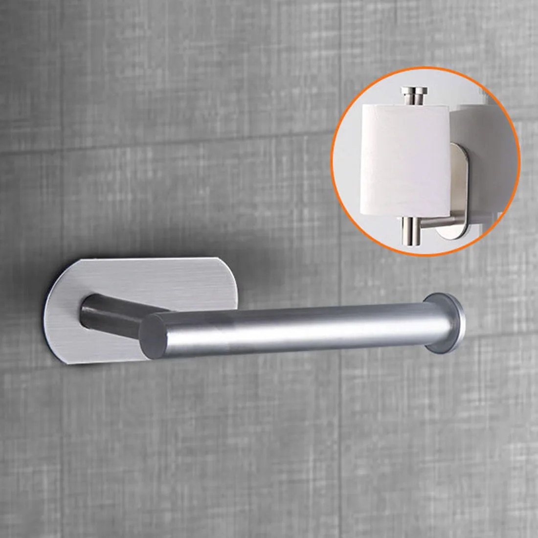 

1pcs Stainless Steel Holder For Toilet Paper Wall Mounted Style Paper Hand Tissue Dispenser Organizer Shelf Bathroom Accessories