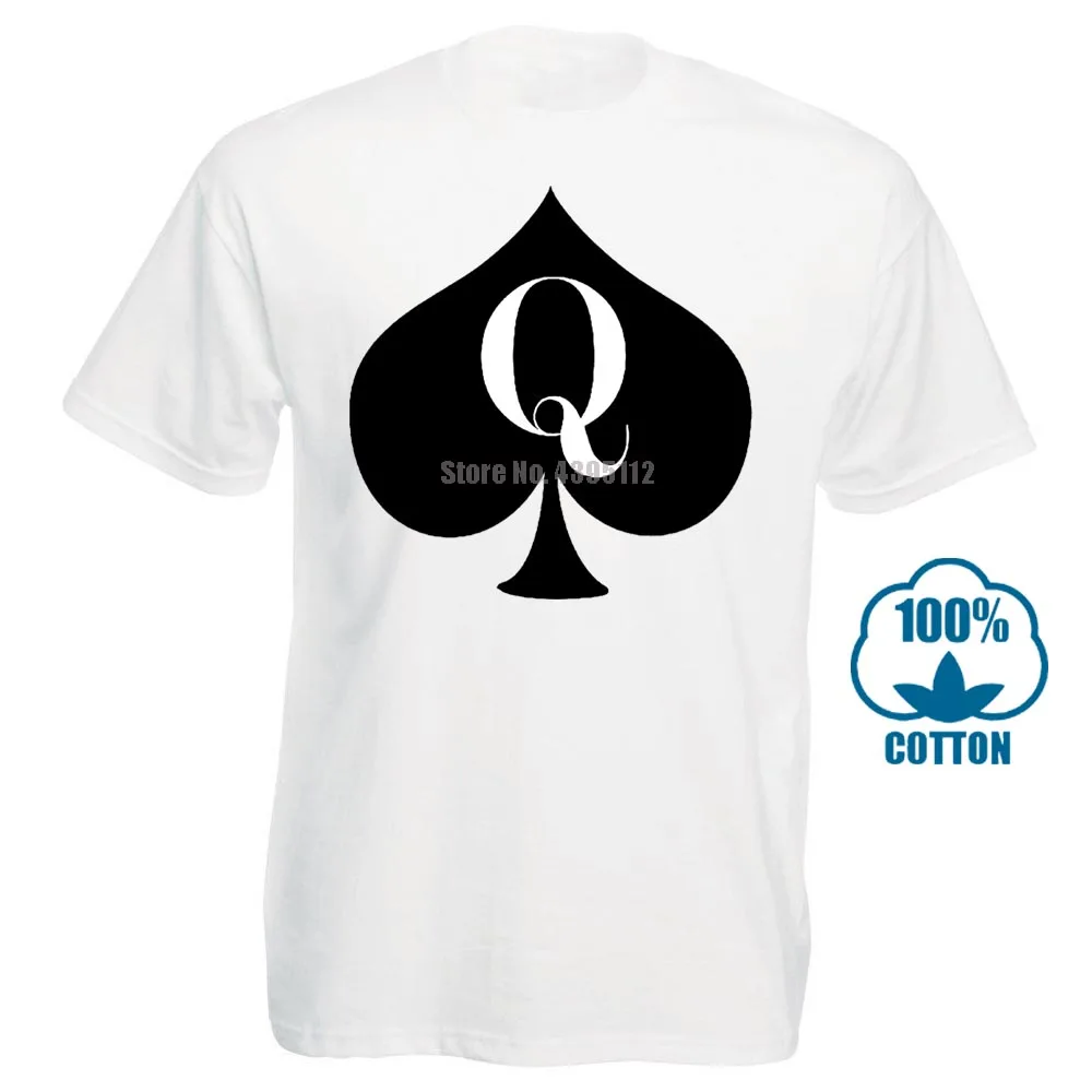 Женская футболка с надписью Queen Of Spades Подростковая хлопковая Повседневная для