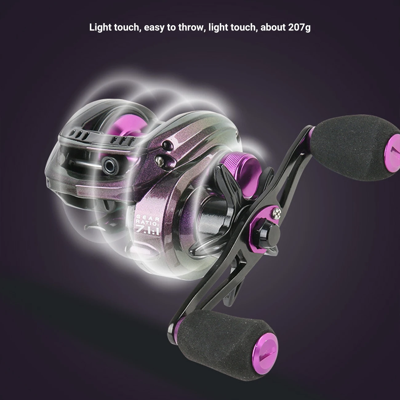 

Baitcasting Fishing Reel 8KG Braking Force Low-profile Spinning Reel Smooth Powerful Water Droplet Wheel Fishing Line Wheel