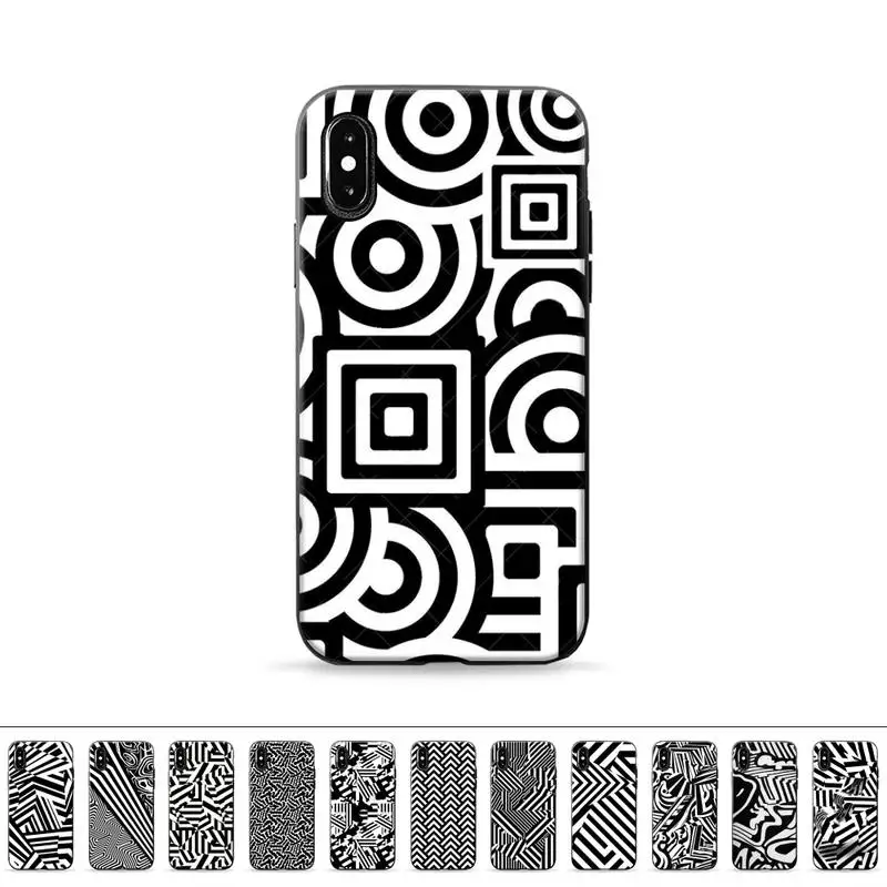 

Dazzle Camo 3D Design Phone Case for iPhone 11 12 6 7 8 Pro X XS Max XR Plus Silicone Soft TPU Funda Cover mobile bags