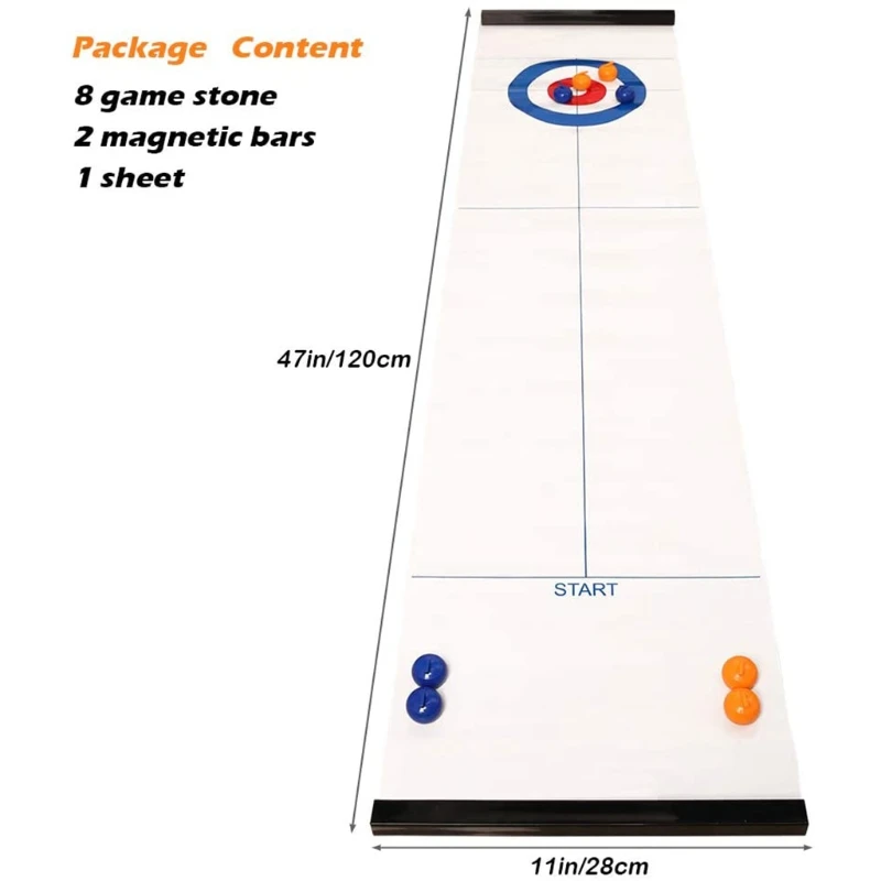

Tabletop Curling Parent-child Interactive Game Fun Toy Portable Shuffleboard Games for Kids Adults Family Puzzles