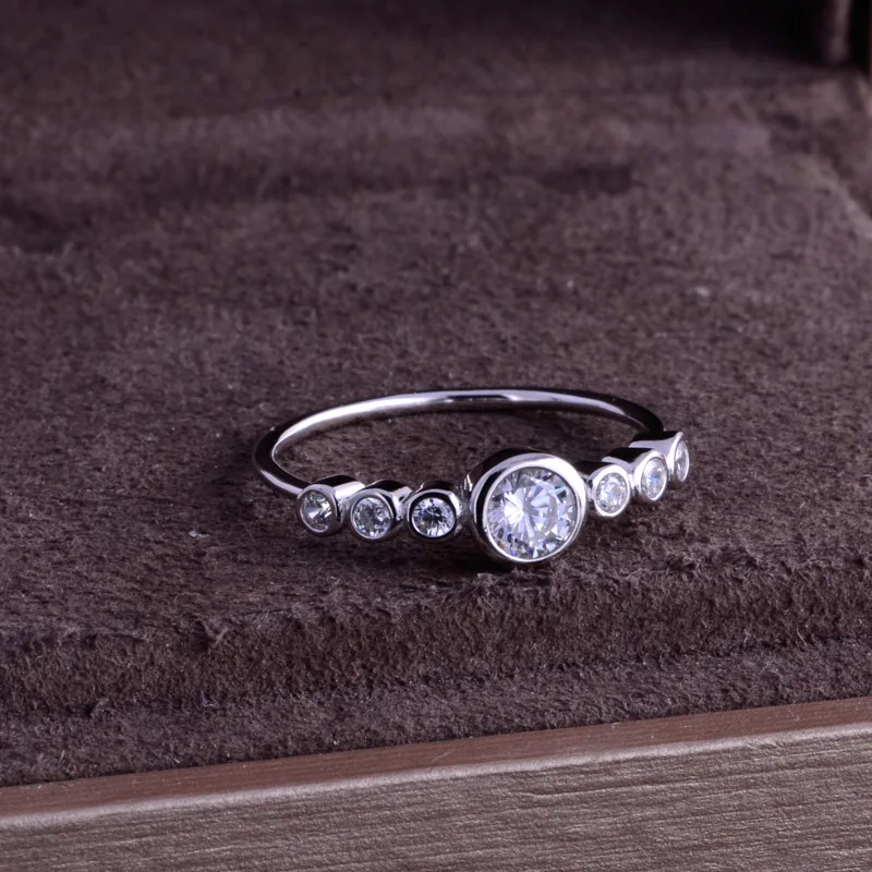 FFGems Настоящее 10 к Золотое кольцо Стерлинговый алмаз 0.7ct EF цвет Si ювелирные