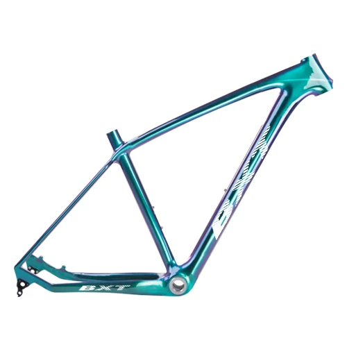 BXT chameleon blue Обновленная T800 карбоновая mtb рама 29er с вилкой в тон 29 полная рама карбоновая для горного велосипеда 17 19 дюймов 31,6 мм подседельный штырь - Цвет: BXT chameleon blue