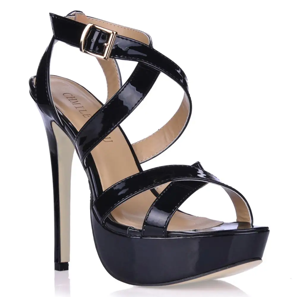 Свадебные Босоножки с открытым носком на шпильке ремешком щиколотке женские