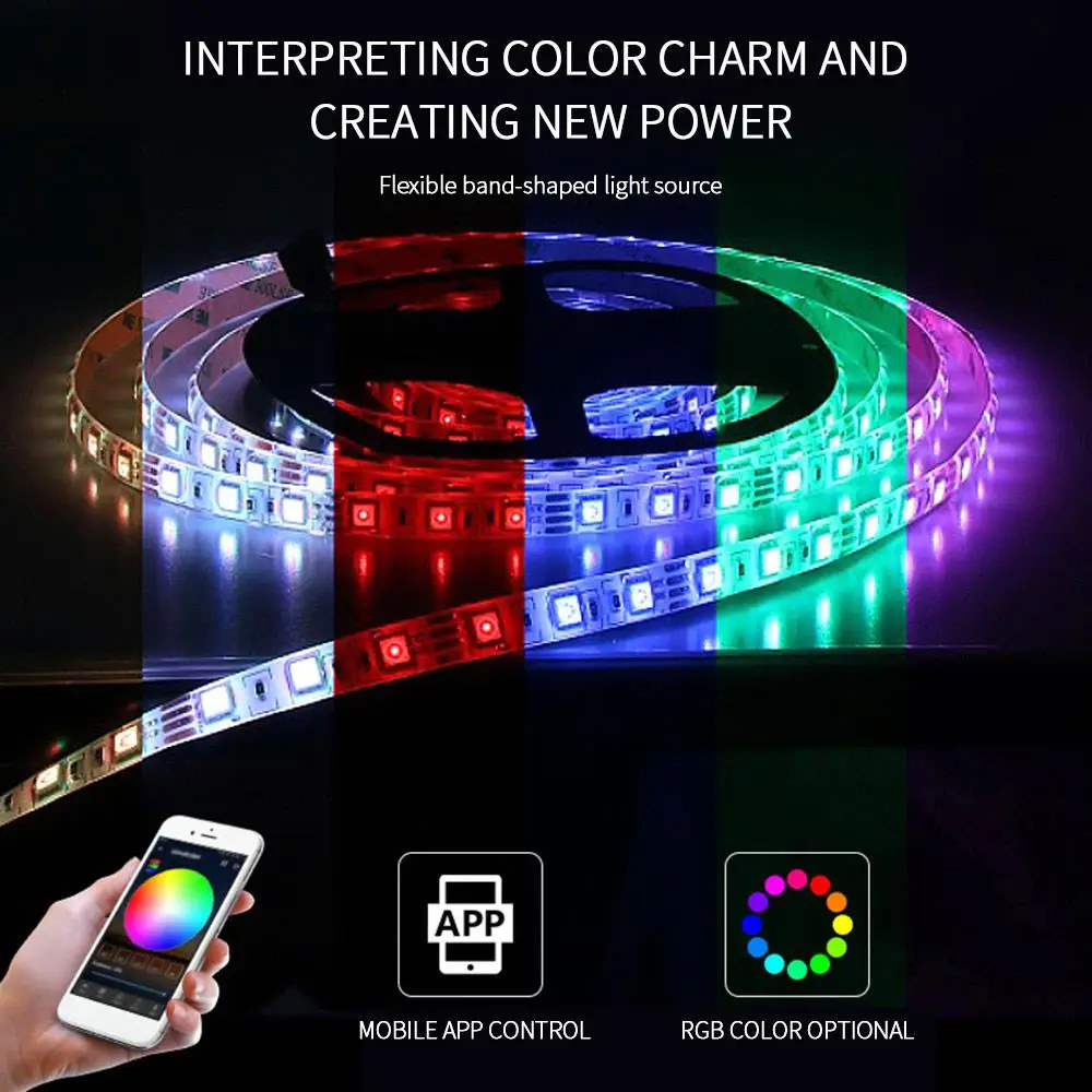 

Durable Light Strip LED Night Lamp Waterproof Kitchen LED String LED Strip WIFI 3528 Home Lighting TV Party Backlight