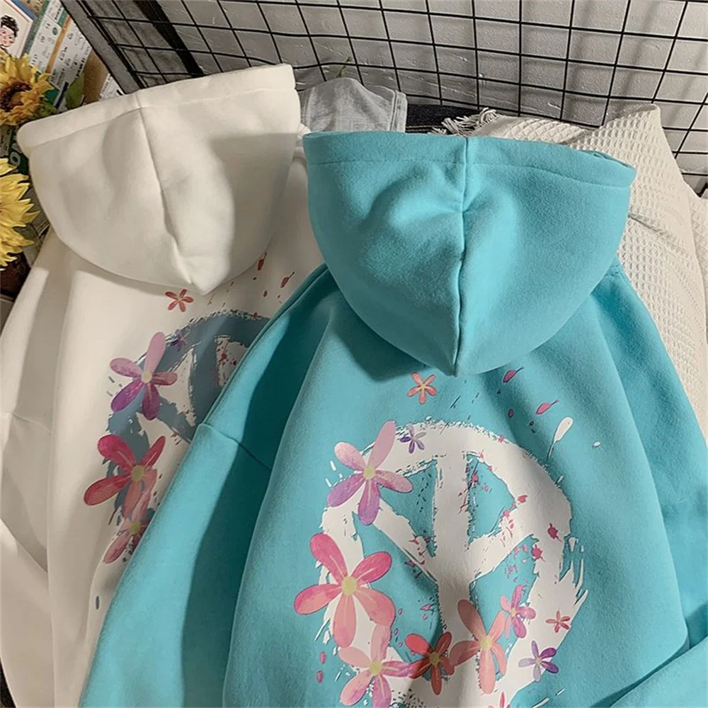 

Худи женское свободное с длинным рукавом, праздничная специальная толстовка в стиле Харадзюку, особый белый свободный свитер, осень-весна