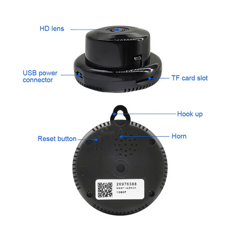 DIDIHOU Домашняя безопасность 3 6 мм Wifi мини ip-камера Беспроводная ночная версия