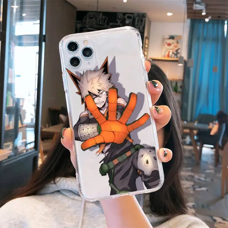 

Anime My hero academia Phone Case Transparent soft For iphone 5 5s 5c se 6 6s 7 8 11 12 plus mini x xs xr pro max