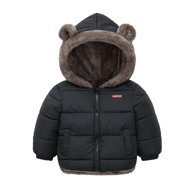 Kids Cotton Clothing Thickened Down Girls Jacket Baby Children Winter Warm Coat Zipper Hooded Costume Boys Outwear 1