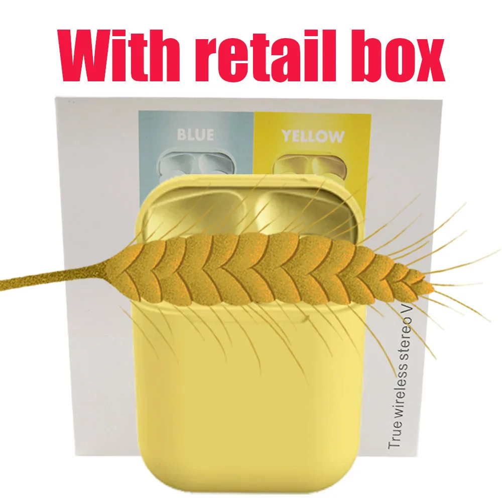 i12 D yellow box Оригинальные Macaron 12 tws наушники Bluetooth 5,0 беспроводные наушники Tounch pop up Спортивная гарнитура наушник для дропшиппинг - Цвет: i12 D yellow box