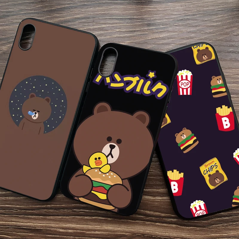 Милый бурый медведь TPU Мягкий силиконовый чехол для телефона Xiaomi mi 8 9T SE Lite 6 A1 A2 2S