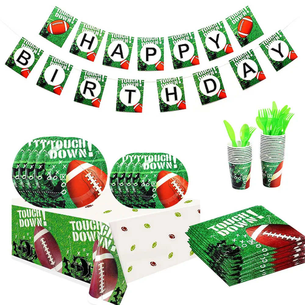 

Cups Football Party Supplies Rugby Theme Convenient PE 1pcs Party Supplies Party Napkins Football Suit Paper