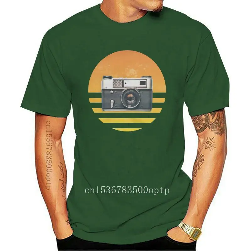 

Vintage Camera T-Shirt Oldschool Retro Sunset Minolta Photographer Film Tee Free Shipping Tee Shirt