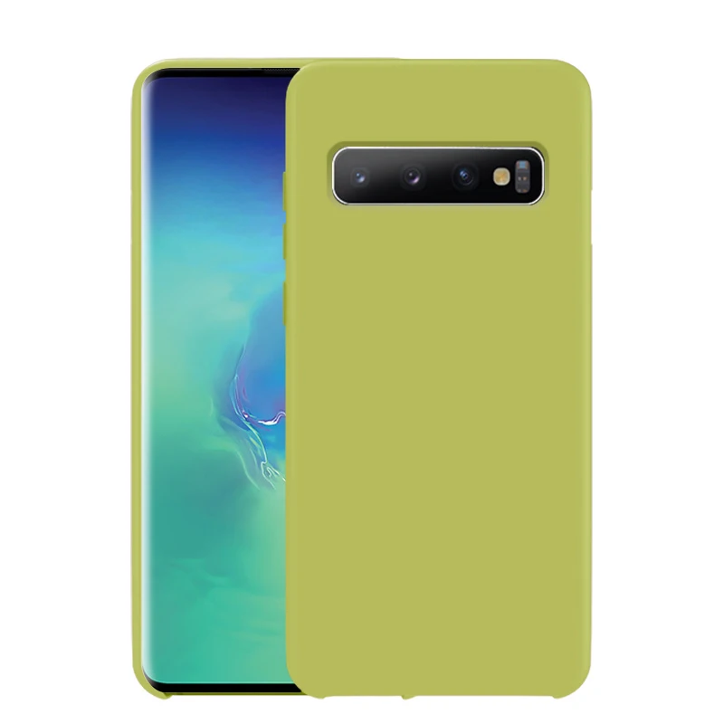 Grass yellow Чехол для samsung S10, высококачественный мягкий силиконовый защитный чехол для samsung Galaxy S8, S9, S10 Plus, S10e, Note 8, 9, 10, силиконовый чехол - Цвет: Grass yellow
