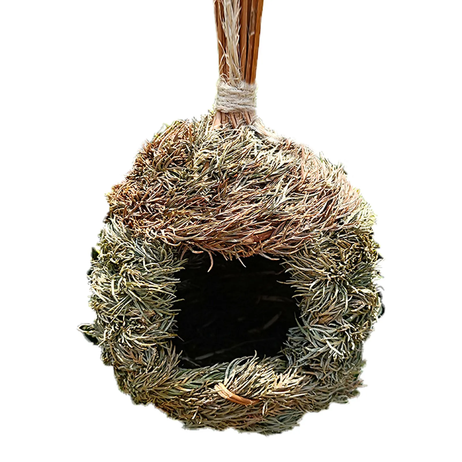

Gardening Natural Bird Handmade Bird House Durable Outdoor Friendly Cages Bird House Woven Roosting Decoration Supplies