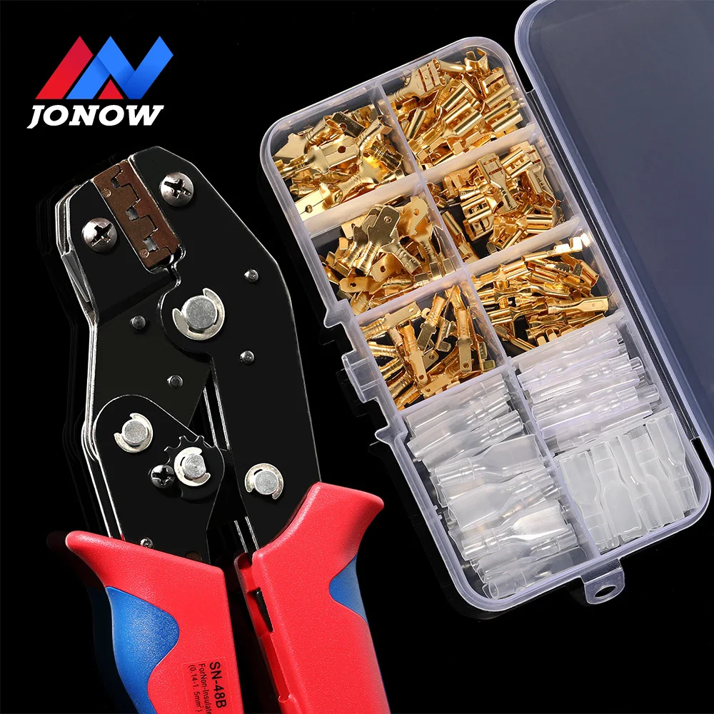 Обжимные клеммы лопатка 2 8/4 8/6 3 мм золотистый универсальный штекер изолированные