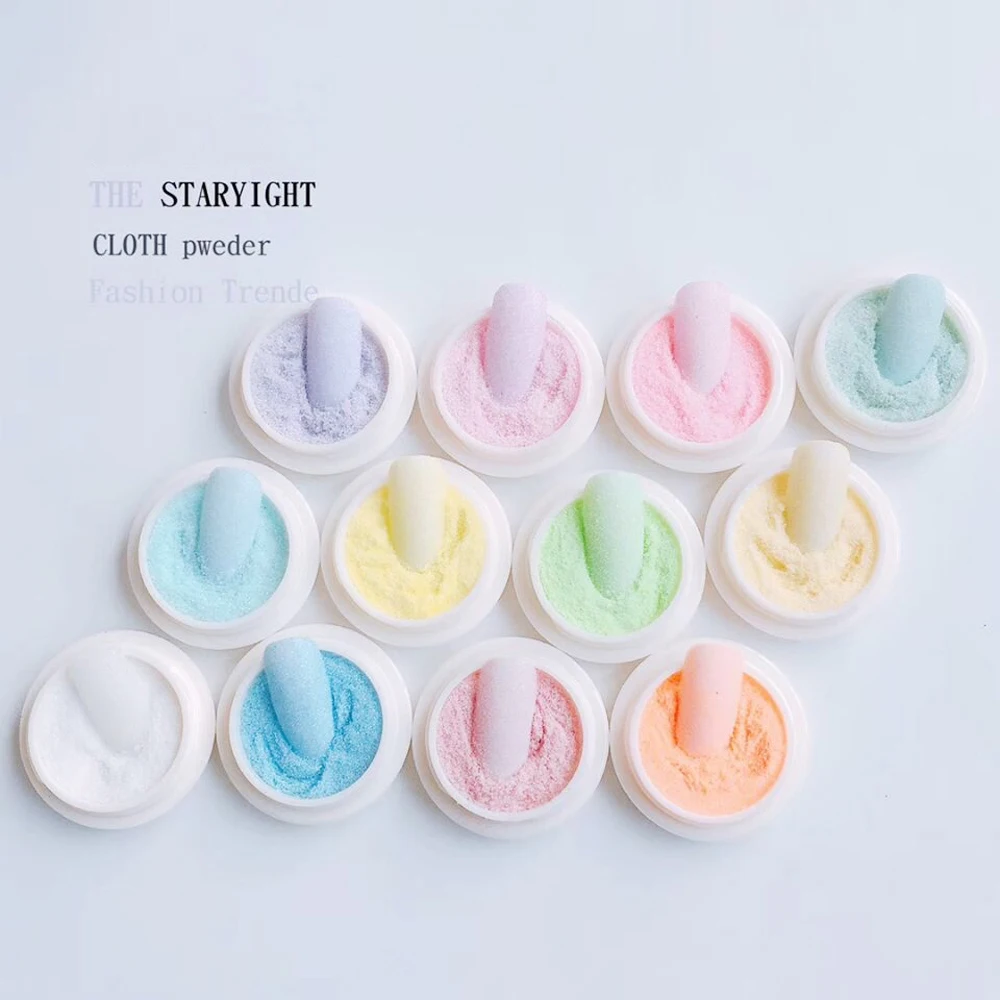 12 штук в наборе блестящий порошок русалки для ногтей шерстяной сахарный эффект