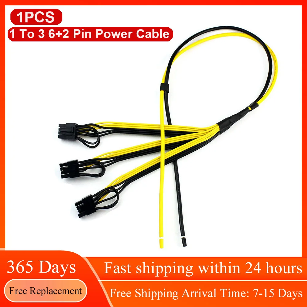 Кабель питания для майнинга 1-3 6 + 2 PIN Pci Express 8 Pin GPU графическая карта адаптер шнура