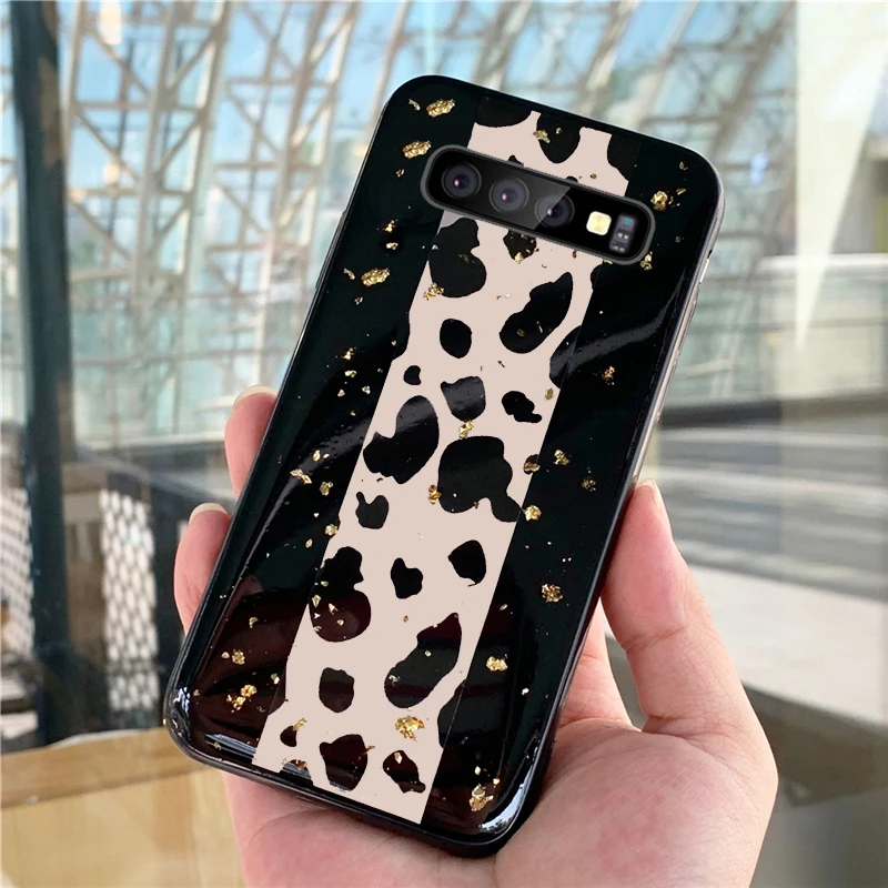 9 Роскошный леопардовый чехол из золотой фольги для samsung Galaxy S9 S8 Plus, чехол для samsung Note 8 S9 note 9, чехол 10 S7 S11 S10 lite A50 A70 - Цвет: 9
