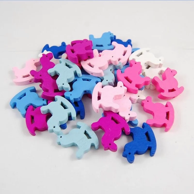 

Diy Jewelry Accessories Wooden Beads 50 Pack Children's Puzzle Hand Beaded 20MM Environmental Protection Color Trojan