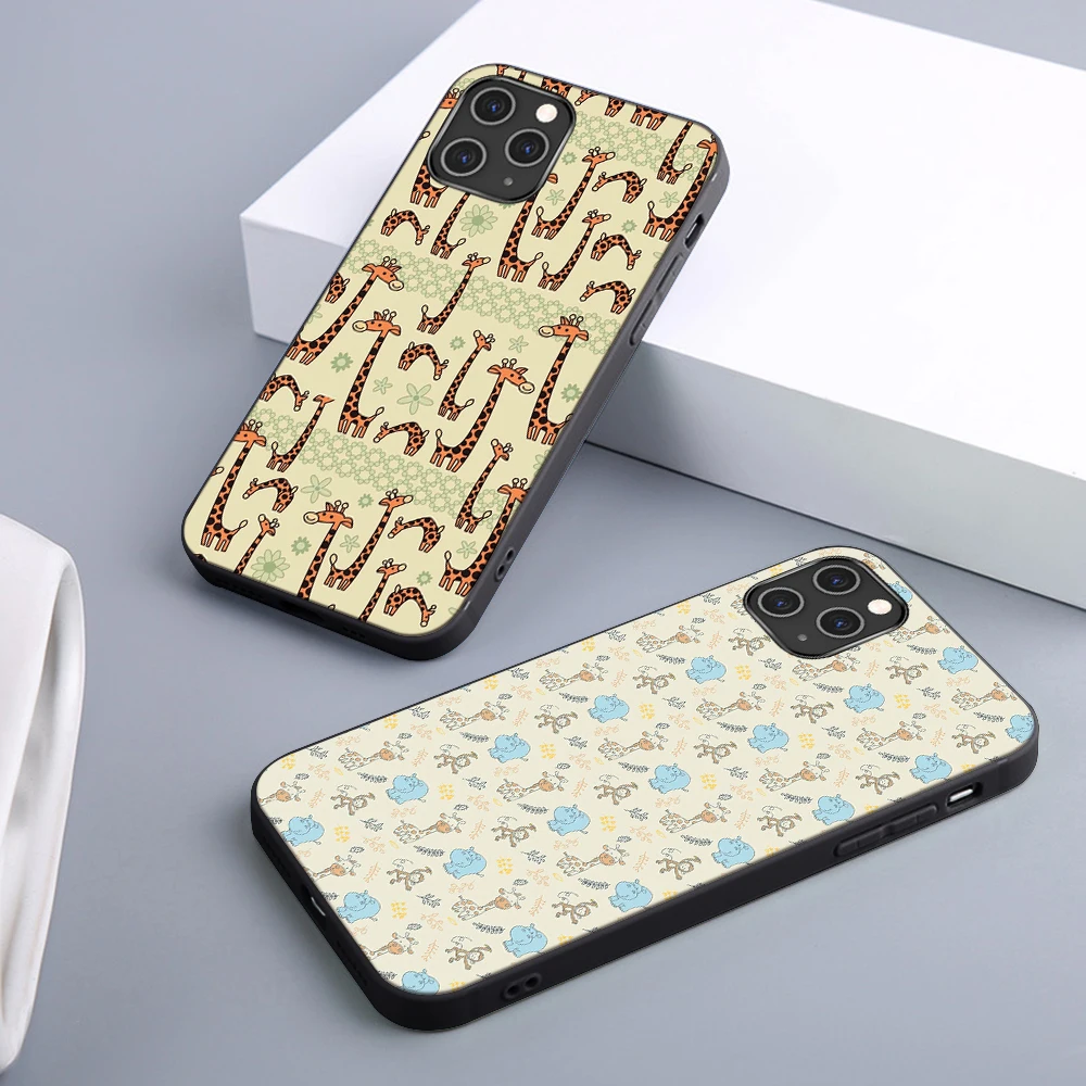 

Giraffe Deer Case For iPhone 12 11 Pro Max Mini Cover for iPhone X XR XS MAX 7 8 6 6S Plus 5S SE 2020 Soft TPU Phone Funda Coque