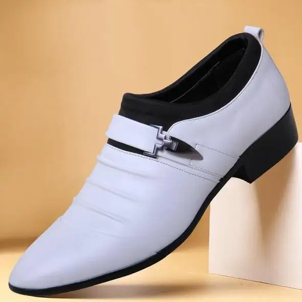 

2019 Solid Casual Pu Leather Men Shoes Plus Size Light Breathable Hot Sale Leather Men's Shoes 563ui