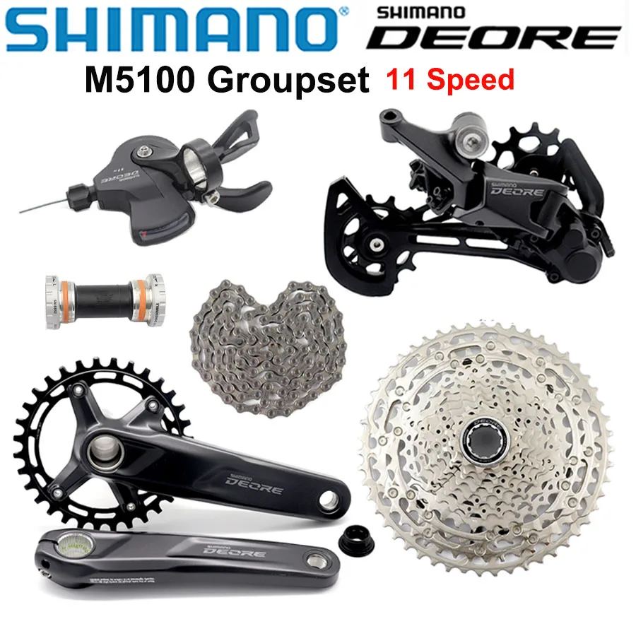 

SHIMANO DEORE M5100 11 скоростной групповой набор MTB горный велосипед 11 в переключатель передач задний переключатель передач