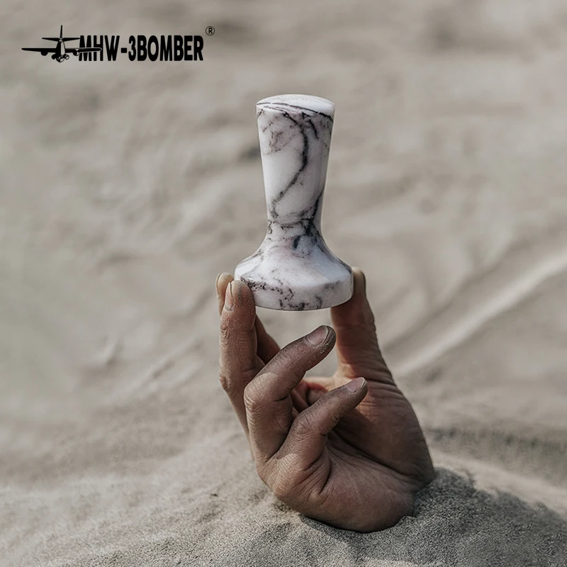 

MHW-3BOMBER 58mm Coffee-Tamper Espresso Powder Hammer Natural Marble Handle Kitchen Coffee Accessories Barista Cafe Tools