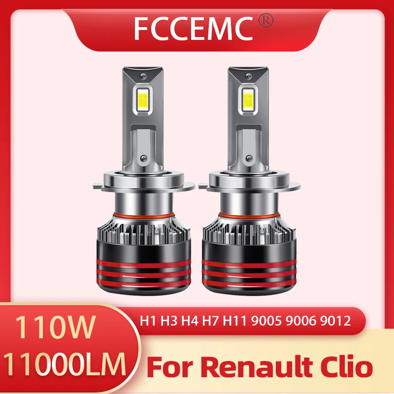 

Canbus 110W Auto Lamp For Renault Clio Car Bulb High/Low Beam Fog Light Kit 11000LM LED Car Light H1 H3 H4 H7 H11 9005 9006 9012
